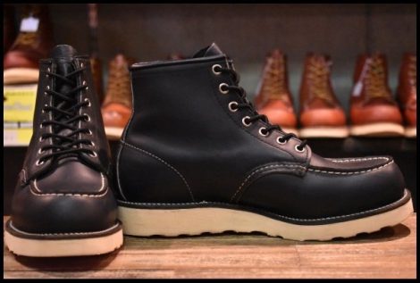 【7.5E 良品 羽タグ 01年】レッドウィング 8179 アイリッシュセッター 黒 ブラッククローム モックトゥ ブーツ redwing HOPESMORE