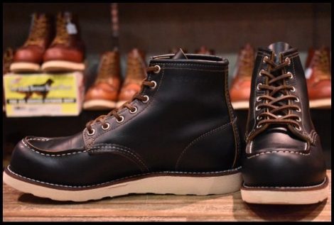 【8D 美品 21年】レッドウィング 9874 アイリッシュセッター ブラック クローンダイク 黒 モックトゥ ブーツ redwing HOPESMORE