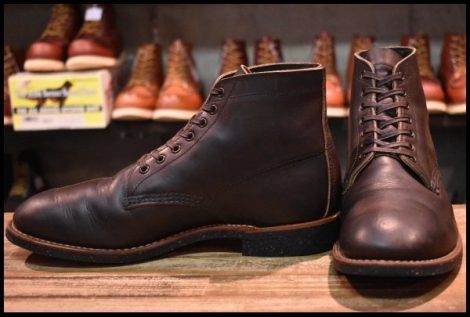 【9D 良品 17年】レッドウィング 8061 マーチャント Merchant エボニー ハーネス 編み上げ ブーツ redwing フラットボックス HOPESMORE