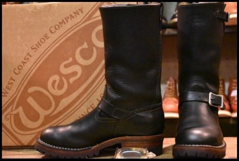 【7.5D 箱付 良品】WESCO ウエスコ カスタムボス 黒 ブラック 11インチハイト ビブラム100シングル ブーツ BOSS HOPESMORE