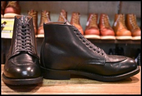 【7D 美品 15年】レッドウィング 9090 ジラード 黒 ブラック フェザーストーン モックトゥ レースアップ ブーツ redwing HOPESMORE