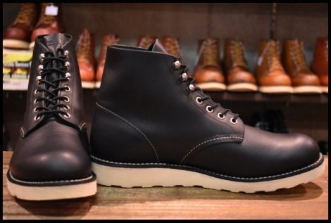 【9D 美品 12年】レッドウィング 8165 アイリッシュセッター 黒 ブラッククローム プレーントゥ 編み上げ ブーツ redwing HOPESMORE