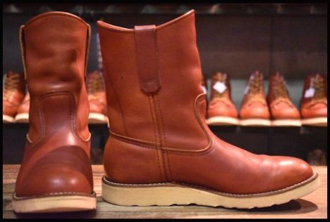 【7E 良品 緑犬タグ 93年】レッドウィング 866 ペコス 赤茶 オロラセット クッションソール ブーツ redwing pecos HOPESMORE