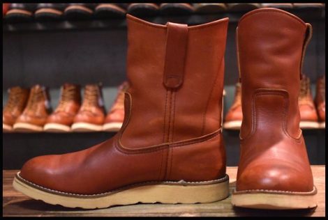 【7E 良品 緑犬タグ 93年】レッドウィング 866 ペコス 赤茶 オロラセット クッションソール ブーツ redwing pecos HOPESMORE