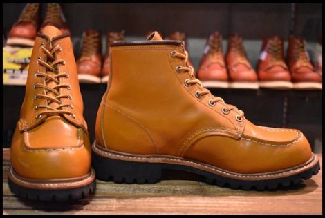 【8E 良品 19年】レッドウィング 9879 アイリッシュセッター ゴールドラセット モック ビブラムソール ブーツ redwing HOPESMORE