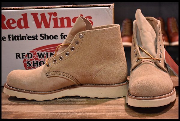 【7.5E DEAD 羽タグ 99年】レッドウィング 8167 スエード アイリッシュセッター タン ラフアウト プレーントゥ ブーツ redwing HOPESMORE