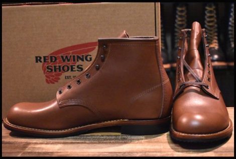 【10D 箱付 未使用 19年】レッドウィング 9063 ベックマン ブーツ チーク フェザーストーン 茶 フラットボックス redwing HOPESMORE