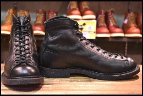 【7.5D 良品 17年】レッドウィング 2995 ワイドパネル ラインマン 黒 ブラック リタン LTT レースアップ ブーツ redwing HOPESMORE