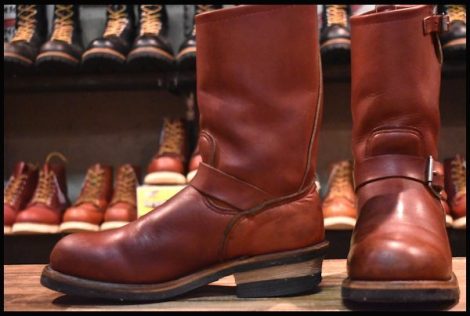 【6.5D 良品 PT91プリント】レッドウィング 8271 エンジニア 赤茶 オロラセット スチールトゥ ブーツ redwing HOPESMORE