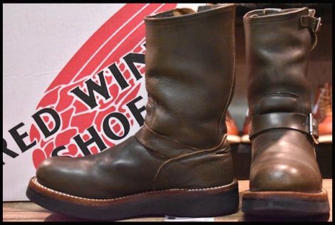 【6.5D 箱付 良品 PT99プリント 03年 カスタム】レッドウィング 8273 エンジニア 緑 カンガタン グリーン ブーツ redwing HOPESMORE