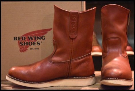 【7E 箱付 良品 14年】レッドウィング 8866 ペコス 赤茶 オロラセット プルオン クッションソール ブーツ redwing pecos HOPESMORE