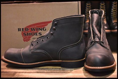 【10D 箱付 未使用 22年】レッドウィング 8086 アイアンレンジャー チャコール ラフ＆タフ キャップトゥ ブーツ redwing HOPESMORE