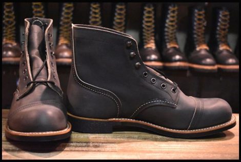 【10D 箱付 未使用 22年】レッドウィング 8086 アイアンレンジャー チャコール ラフ＆タフ キャップトゥ ブーツ redwing HOPESMORE