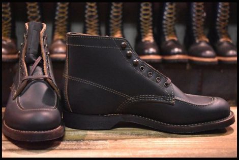 【9D 箱付 未使用 19年】レッドウィング 8075 1930s スポーツ 黒 ブラック プレーリー ブーツ redwing フラットボックス HOPESMORE