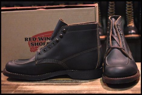 【9D 箱付 未使用 19年】レッドウィング 8075 1930s スポーツ 黒 ブラック プレーリー ブーツ redwing フラットボックス HOPESMORE