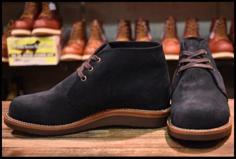 【7.5E 美品 刺繍縄タグ復刻】Chippewa チペワ チャッカ 1901G07 ネイビー スエード 紺 ラフアウト 編み上げ ブーツ HOPESMORE