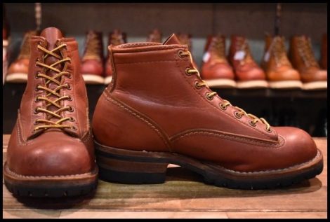 【7E 中古 04年】WESCO ウエスコ カスタムジョブマスターLTT レッドウッド 赤茶 ビブラム100シングル 編み上げ ブーツ HOPESMORE