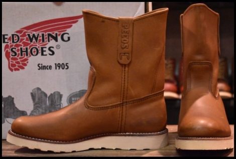 【9D 箱付 未使用 08年】レッドウィング 866 ペコス 茶 オロイジナル ブラウン プルオン ブーツ redwing pecos HOPESMORE