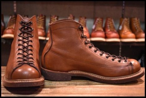 【8D 美品 15年】レッドウィング 2996 ワイドパネル ラインマン 茶 ブラウン シガー リタン LTT 編み上げ ブーツ redwing HOPESMORE