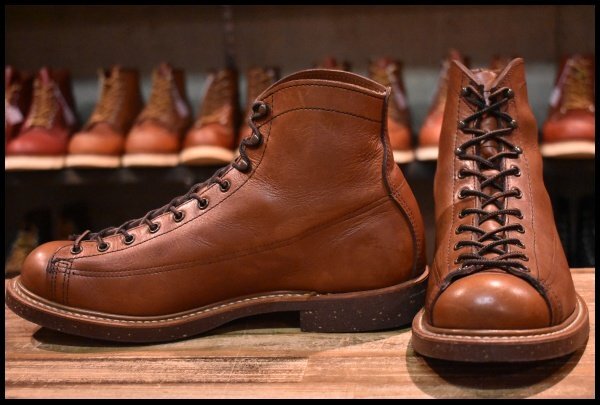 【8D 美品 15年】レッドウィング 2996 ワイドパネル ラインマン 茶 ブラウン シガー リタン LTT 編み上げ ブーツ redwing HOPESMORE