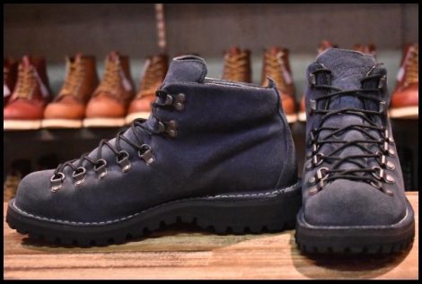 【8.5EE 良品 白タグ】Danner ダナー マウンテンライト オイルドボブ 33520 ネイビー スエード 紺 ゴアテックス GORE-TEX ブーツ HOPESMORE