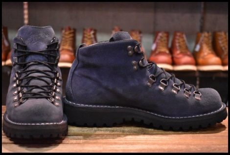 【8.5EE 良品 白タグ】Danner ダナー マウンテンライト オイルドボブ 33520 ネイビー スエード 紺 ゴアテックス GORE-TEX ブーツ HOPESMORE