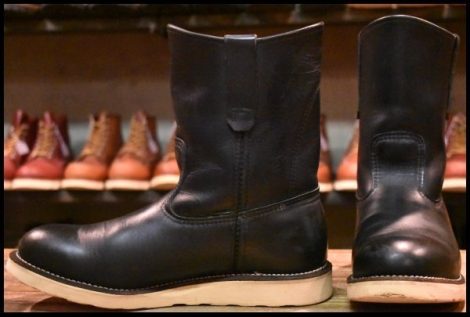 【8.5E 良品 08年】レッドウィング 8169 ペコス 黒 ブラッククローム プルオン クッションソール ブーツ redwing pecos HOPESMORE