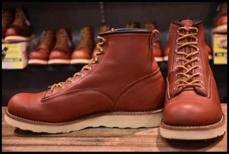 【8.5D 美品 09年】レッドウィング 2907 ラインマン 赤茶 オロラセット レースアップ 編み上げ LTT ブーツ redwing HOPESMORE