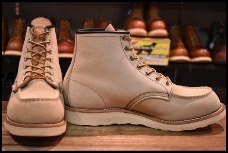 【9.5E 美品 10年】レッドウィング 8173 スエード アイリッシュセッター ホーソーン ラフアウト モックトゥ ブーツ redwing HOPESMORE