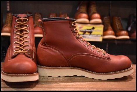 【8.5D 美品 09年】レッドウィング 2907 ラインマン 赤茶 オロラセット レースアップ 編み上げ LTT ブーツ redwing HOPESMORE