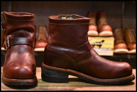 【8E 良品 黒タグ】Chippewa チペワ 1901M11 ショートエンジニア 7インチハイト コードバン スチールトゥ ビブラム700 ブーツ HOPESMORE