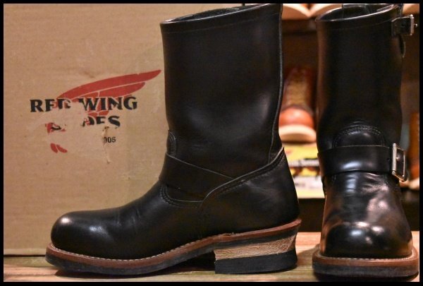 【6D 箱付 良品 13年】レッドウィング 2268 エンジニア 黒 ブラッククローム スチールトゥ ブーツ redwing HOPESMORE