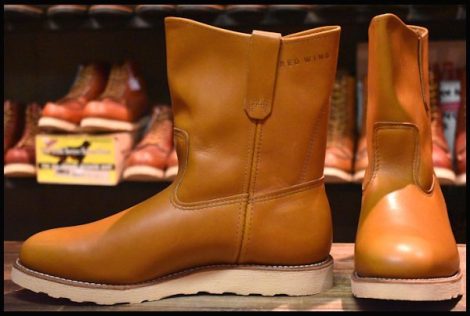 【11E 未使用 17年】レッドウィング 9866 ゴールドラセット ペコス プルオン ブーツ 茶 redwing pecos HOPESMORE