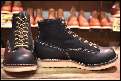 【7.5E 美品 13年】WESCO ウエスコ ジョブマスターLTT ブラック×ブラックラフアウト 黒スエード 編み上げ ビブラム ブーツ HOPESMORE