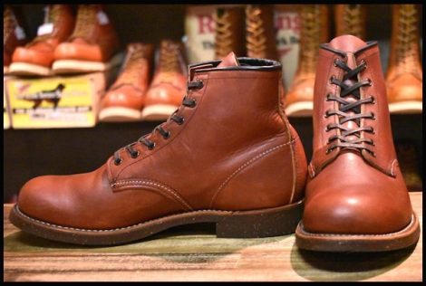 【9D 美品 13年】レッドウィング 2961 ブラックスミス 茶 ブラウン プレーントゥ コルクソール 編み上げ ブーツ redwing HOPESMORE