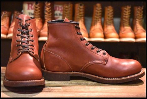 【9D 美品 13年】レッドウィング 2961 ブラックスミス 茶 ブラウン プレーントゥ コルクソール 編み上げ ブーツ redwing HOPESMORE