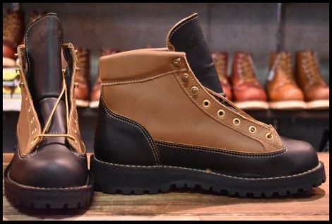 【8EE 箱付 DEAD 白タグ】Danner ダナー DJコマンダー 12225X ブラック×ライトブラウン GORE-TEX ゴアテックス 編み上げ ブーツ HOPESMORE