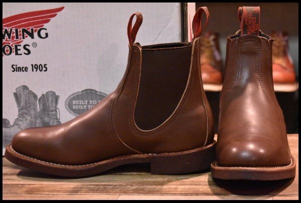 【6.5E 箱付 美品 08年】レッドウィング 8192 チェルシー サイドゴア 茶 ブラウン ベルバブーマー ブーツ redwing HOPESMORE