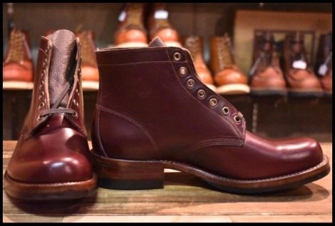 【8 箱付 未使用】JULIAN BOOTS ジュリアンブーツ Bedford ベッドフォード ダークチェリー キャッツポウヒール RRL HOPESMORE