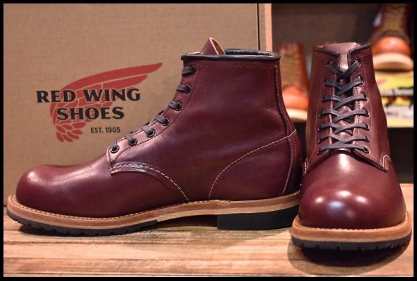 【8D 箱付 美品 18年】レッドウィング 9411 ベックマン ブラックチェリー フェザーストーン プレーントゥ ブーツ redwing HOPESMORE