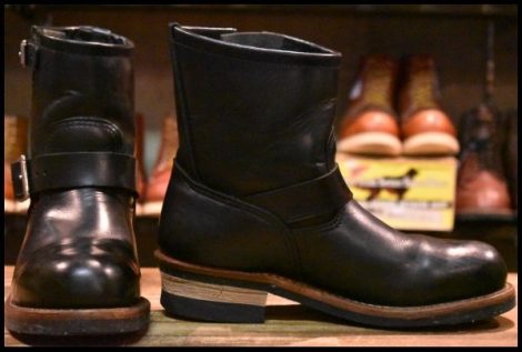 【7.5D 良品 11年】レッドウィング 2976 ショート エンジニア 黒 ブラッククローム スチールトゥ ブーツ redwing HOPESMORE