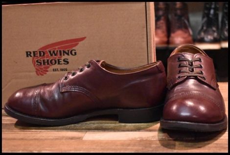 【8D 箱付 良品 15年】レッドウィング 9045 ペイトンオックスフォード ブラックチェリー フェザーストーン ブーツ redwing HOPESMORE