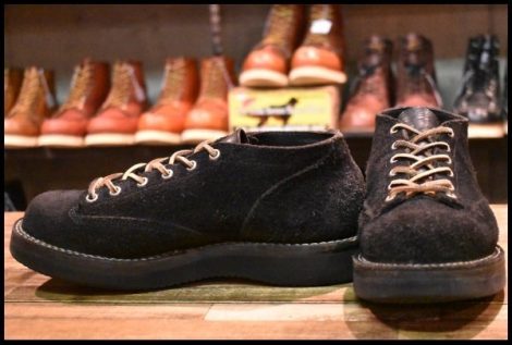 【UK8 良品】VIBERG ヴァイバー オックスフォードLTT ブラック ラフアウト 黒スエード 短靴 ビブラム2021シングル ブーツ HOPESMORE
