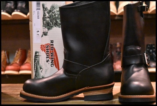 【8.5D 未使用 14年】レッドウィング 2268 エンジニア 黒 ブラッククローム スチールトゥ ブーツ redwing HOPESMORE