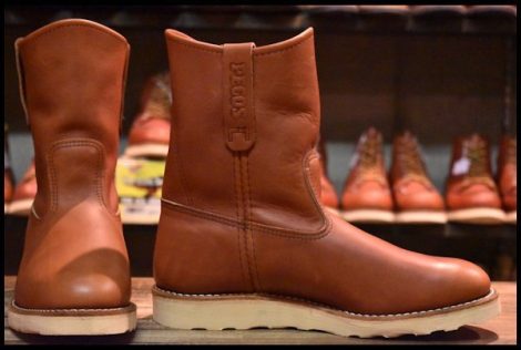 【8E 未使用 12年】レッドウィング 8866 ペコス 赤茶 オロラセット プルオン クッションソール ブーツ redwing pecos HOPESMORE