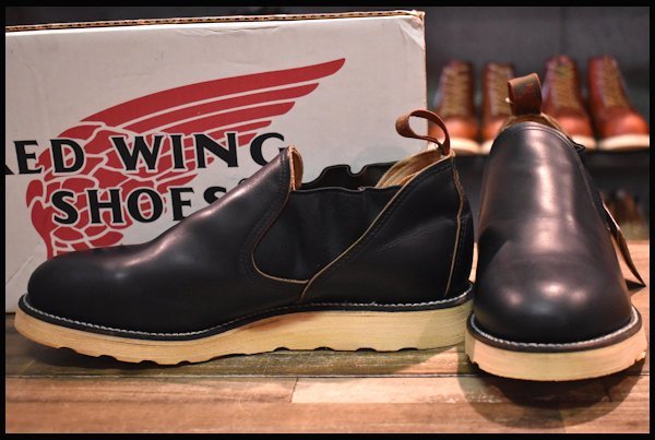 【8E DEAD 98年】レッドウィング 8142 サイドゴア 黒 ブラッククローム ローカット 短靴 オックスフォード ブーツ redwing HOPESMORE