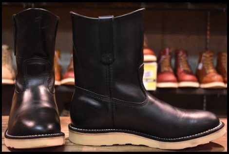 【8E 良品 07年】レッドウィング 8169 ペコス 黒 ブラッククローム プルオン クッションソール ブーツ redwing pecos HOPESMORE