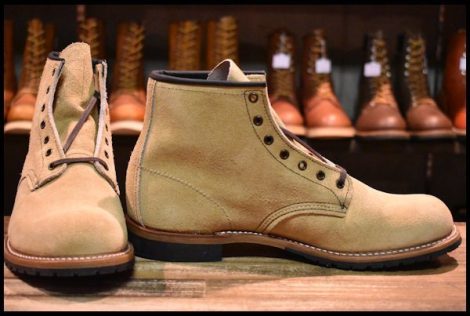 【10D 箱付 未使用 12年】レッドウィング 2960 TYPE B キャメル ララミー 茶 プレーントゥ レースアップ ブーツ redwing HOPESMORE