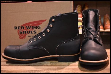 【9.5D 箱付 未使用 23年】レッドウィング 8084 アイアンレンジャー ブラック ハーネス 黒 キャップトゥ ブーツ redwing HOPESMORE