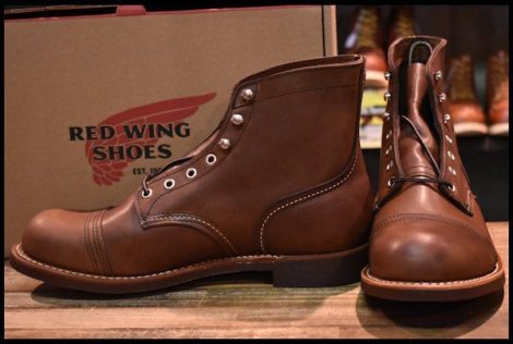 【9.5D 箱付 未使用 21年】レッドウィング 8111 アイアンレンジャー アンバー ハーネス キャップトゥ ブラウン ブーツ redwing HOPESMORE